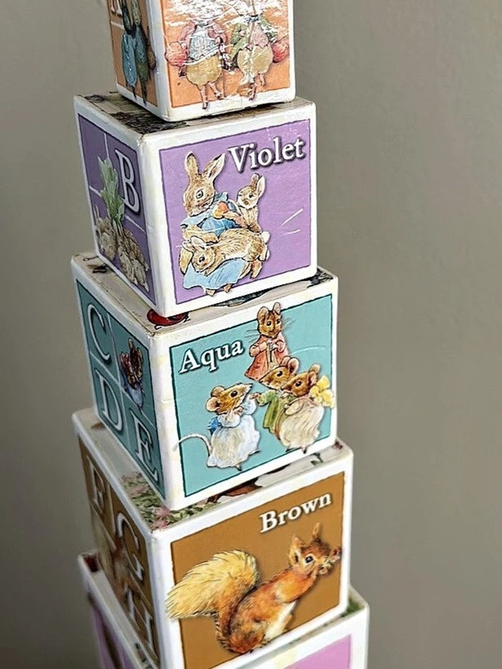 Peter Rabbit Stackable Learning Blocks Learning Blocks Multicolor Like New - Picture 4 of 6